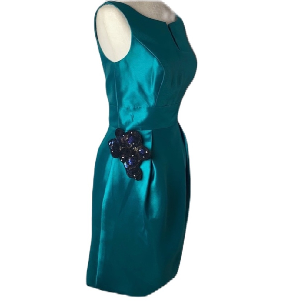 LOVE Teal Formal Dress w Removable Flower